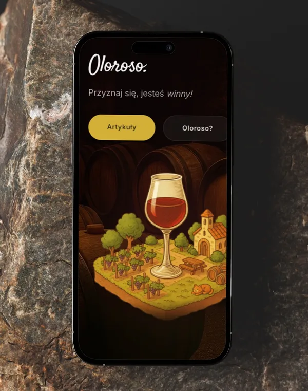 Ilustracja z kieliszkiem wina obok wiadomości