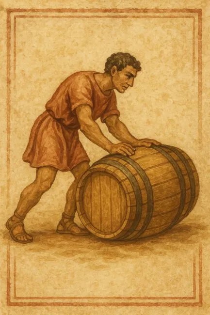 wino w beczce starożytność